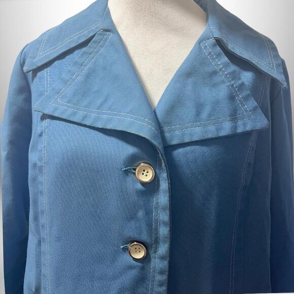 Vintage RARE 70s Light Blue Peacoat Outer Banks Collections by Jerold - Size M - Picture 4 of 6